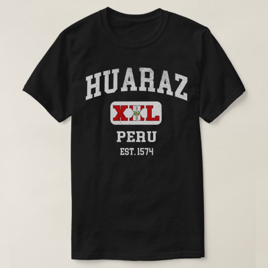Huaraz Peru XXL Atletisch ontwerp 1 T-shirt (Design voorkant)