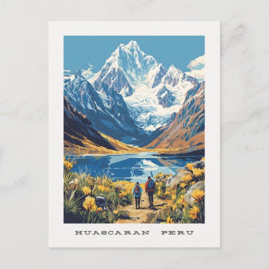 Huascaran Peru Travel Briefkaart (Voorkant)