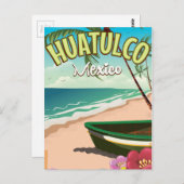 Huatulco Mexicaanse reisposter Briefkaart (Voorkant / Achterkant)