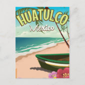 Huatulco Mexicaanse reisposter Briefkaart (Voorkant)