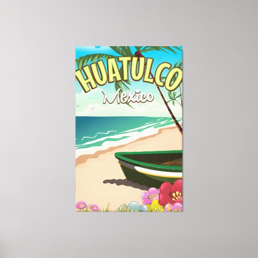 Huatulco Mexicaanse reisposter Canvas Afdruk (Voorkant)