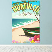 Huatulco Mexicaanse reisposter Canvas Afdruk (Insitu (Houten vloer))