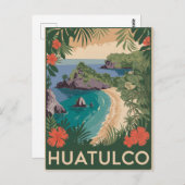 Huatulco Mexico Vintage Briefkaart (Voorkant / Achterkant)