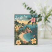 Huatulco Mexico Vintage Briefkaart (Staand voorkant)