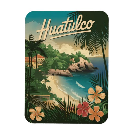 Huatulco Mexico Vintage Magneet (Verticaal)