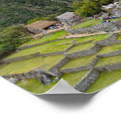 Huayna Picchu-piek bij Machu Picchu, Peru Poster (Hoek)