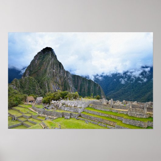Huayna Picchu-piek bij Machu Picchu, Peru Poster (Voorkant)