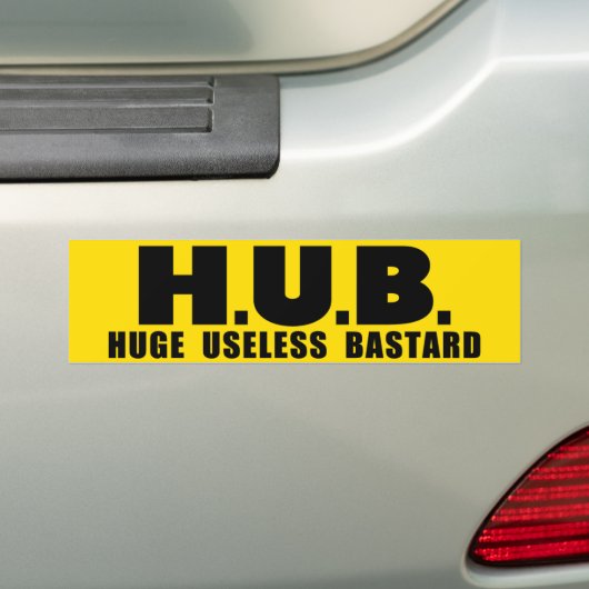 HUB-Bumpersticker Bumpersticker (Op auto)