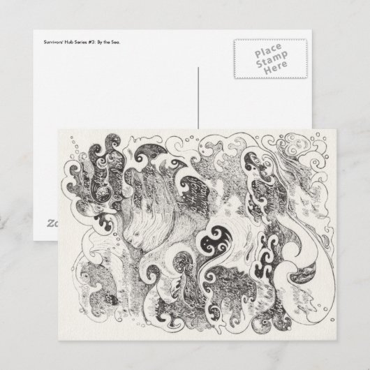 Hub voor overlevenden #3: Door het Zee Briefkaart (Voorkant / Achterkant)