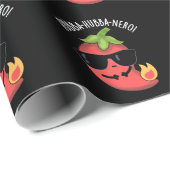 Hubba-hubba-nero Grappige Habanero Pun Dark BG Cadeaupapier (Rol Hoek)