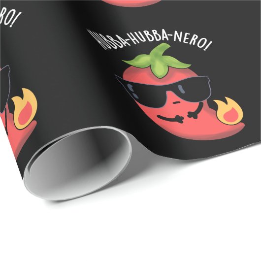 Hubba-hubba-nero Grappige Habanero Pun Dark BG Cadeaupapier (Rol Hoek)