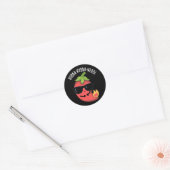 Hubba-hubba-nero Grappige Habanero Pun Dark BG Ronde Sticker (Envelop)