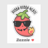 Hubba-hubba-nero Grappige Habanero Pun Sticker (Vel)