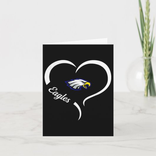Hubbard Eagles Logo Half Hart Slogan Hs Kaart (Voorkant)