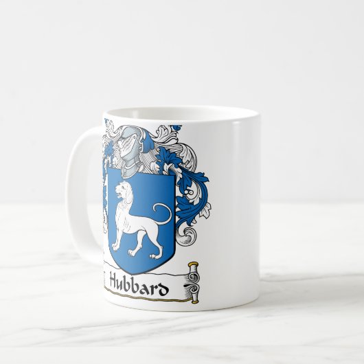 Hubbard Family Crest Koffiemok (Voorkant links)
