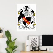 Hubbard Family Crest Poster (Thuiskantoor)
