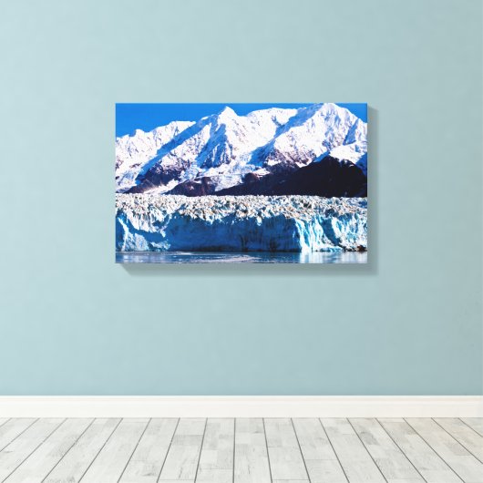 Hubbard Glacier, Alaska Canvas print (Insitu (Houten vloer))