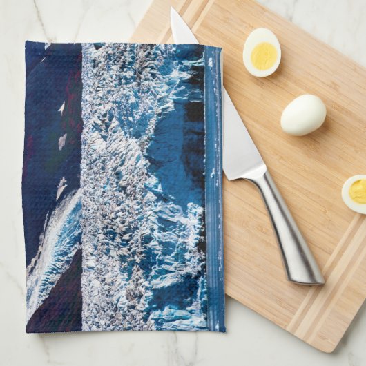Hubbard Glacier, Alaska Kitchen theehanddoek Theedoek (Quarter Fold)