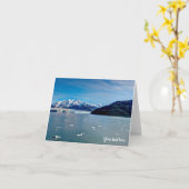 Hubbard Glacier, Alaska Wenskaart Kaart (Gele Bloem)