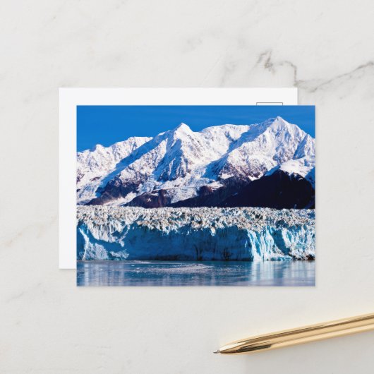 Hubbard Gletsjer, Alaska Ansichtkaart Briefkaart (Voorkant / Achterkant in situ)