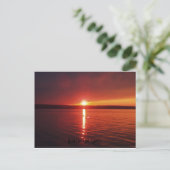 Hubbard Lake Sunset Briefkaart (Staand voorkant)