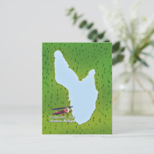 Hubbard meer Noord Michigan meer kaart