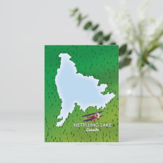 Hubbard meer Noordelijk Michigan meer kaart Ansich (Staand voorkant)