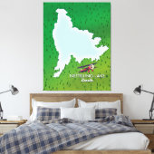 Hubbard-meer Noordelijke Michigan-meerkaart Canvas (Insitu (Slaapkamer))