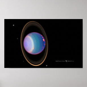 Hubble Afbeelding van Uranus Poster
