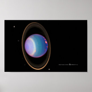 Hubble Afbeelding van Uranus Poster