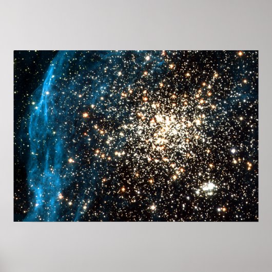 Hubble afbeeldingen opmerkelijk dubbel cluster poster (Voorkant)