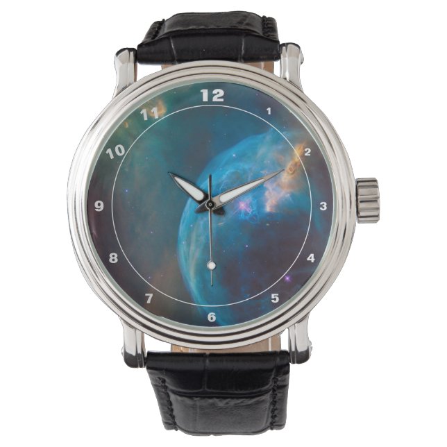 Hubble & Bubble Nebula - Buitenruimte (horloge) Horloge (Voorkant)