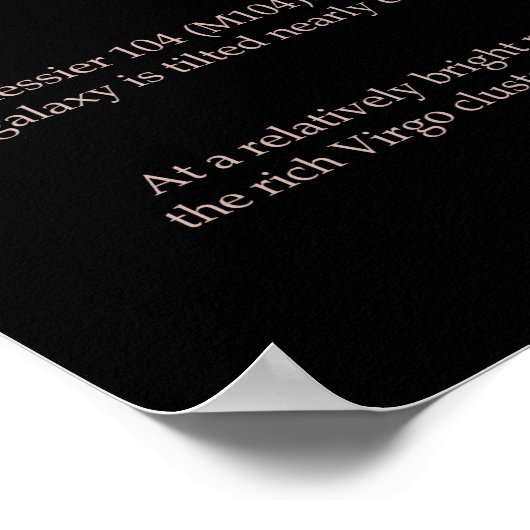 HUBBLE - De SOMBRERO GALAXY Poster (Hoek)