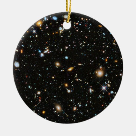 Hubble Deep Field Keramisch Ornament (Voorkant)