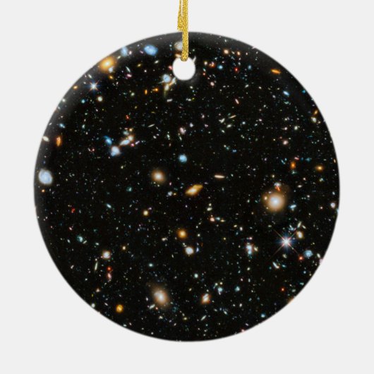 Hubble Deep Field Keramisch Ornament (Achterkant)