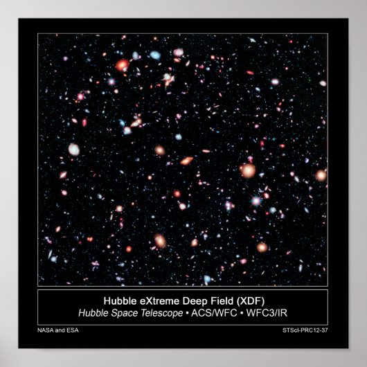 Hubble Extreme Deep Field News Release Poster (Voorkant)