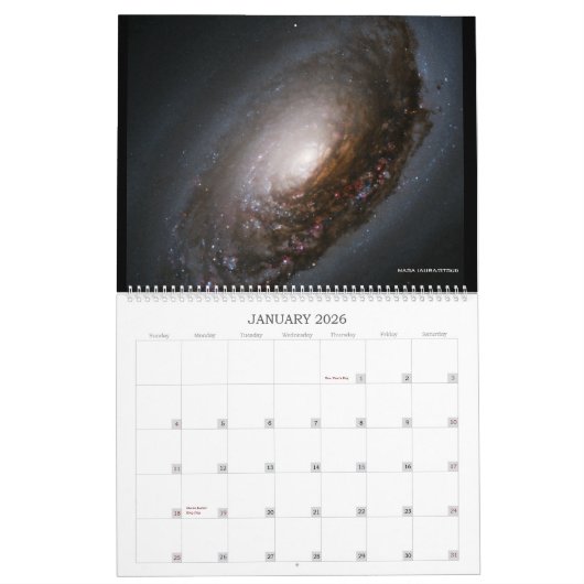 Hubble Galaxy Space Calendar Kalender (Jan 2026)