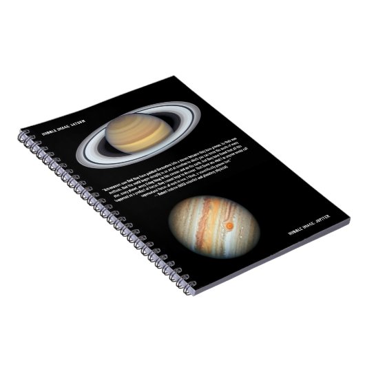 Hubble Jupiter and Saturn Scientist Quotation Notitieboek (Rechterzijde)