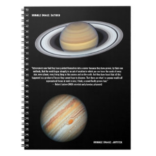 Hubble Jupiter and Saturn Scientist Quotation Notitieboek