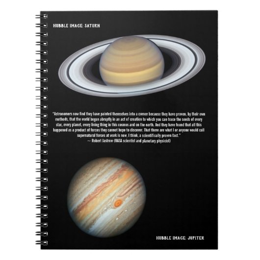 Hubble Jupiter and Saturn Scientist Quotation Notitieboek (Voorkant)