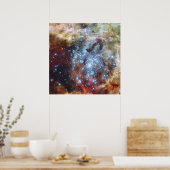 Hubble kijkt sterclusters op een botsingscursus poster (Keuken)