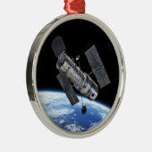Hubble ruimtetelescoop in Earth Orbit NASA Photo Metalen Ornament (Rechts)