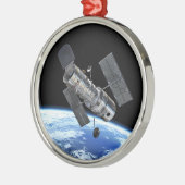 Hubble ruimtetelescoop in Earth Orbit NASA Photo Metalen Ornament (Links)