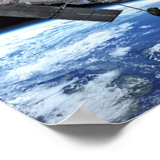 Hubble ruimtetelescoop in Earth Orbit NASA Photo Poster (Hoek)