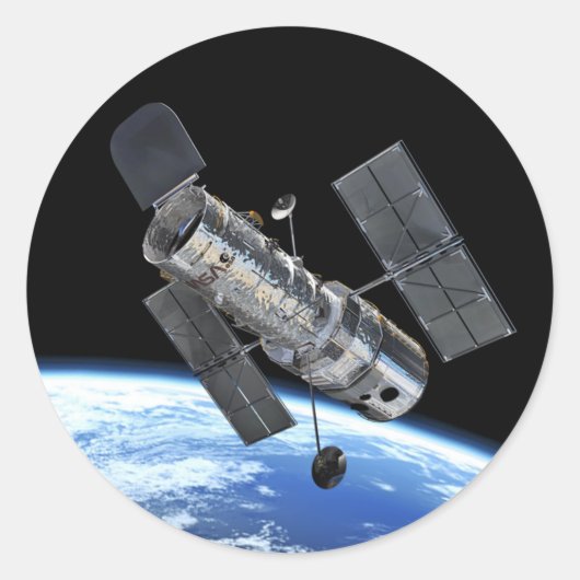 Hubble ruimtetelescoop in Earth Orbit NASA Photo Ronde Sticker (Voorkant)
