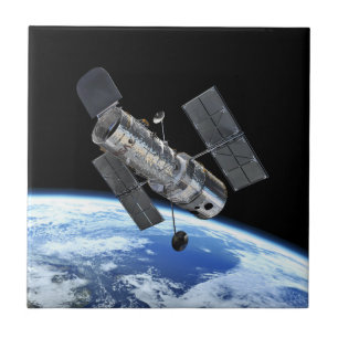 Hubble ruimtetelescoop in Earth Orbit NASA Photo Tegeltje