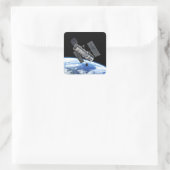 Hubble ruimtetelescoop in Earth Orbit NASA Photo Vierkante Sticker (Tas)