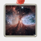 Hubble Sneeuwengel Metalen Ornament (Voorkant)
