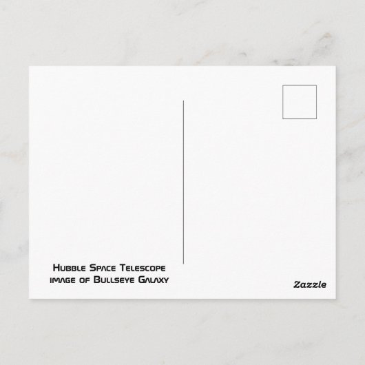 Hubble Space Telescope Bullseye Galaxy Briefkaart (Achterkant)