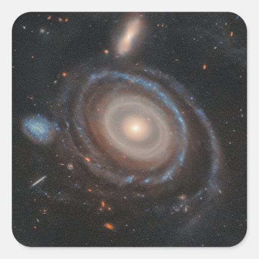Hubble Space Telescope Bullseye Galaxy Vierkante Sticker (Voorkant)